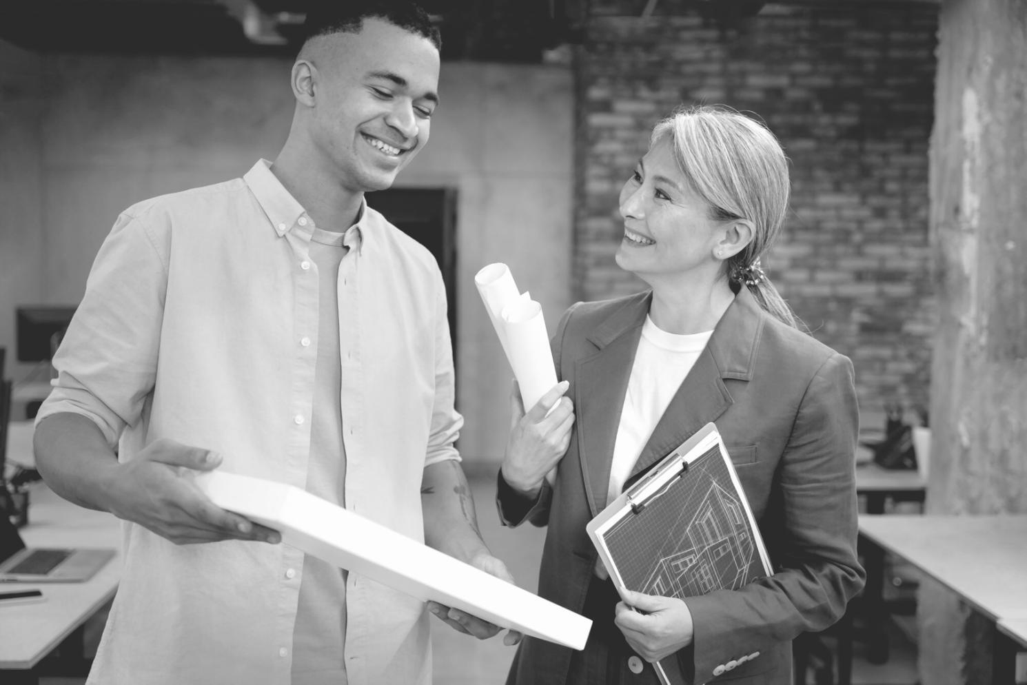 Team-Diskussion über Interface-Konzepte